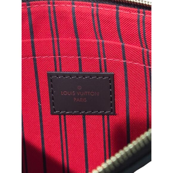 Louis Vuitton Damier Ebene Pouch Red Interior (14963) - Picture 7 of 8